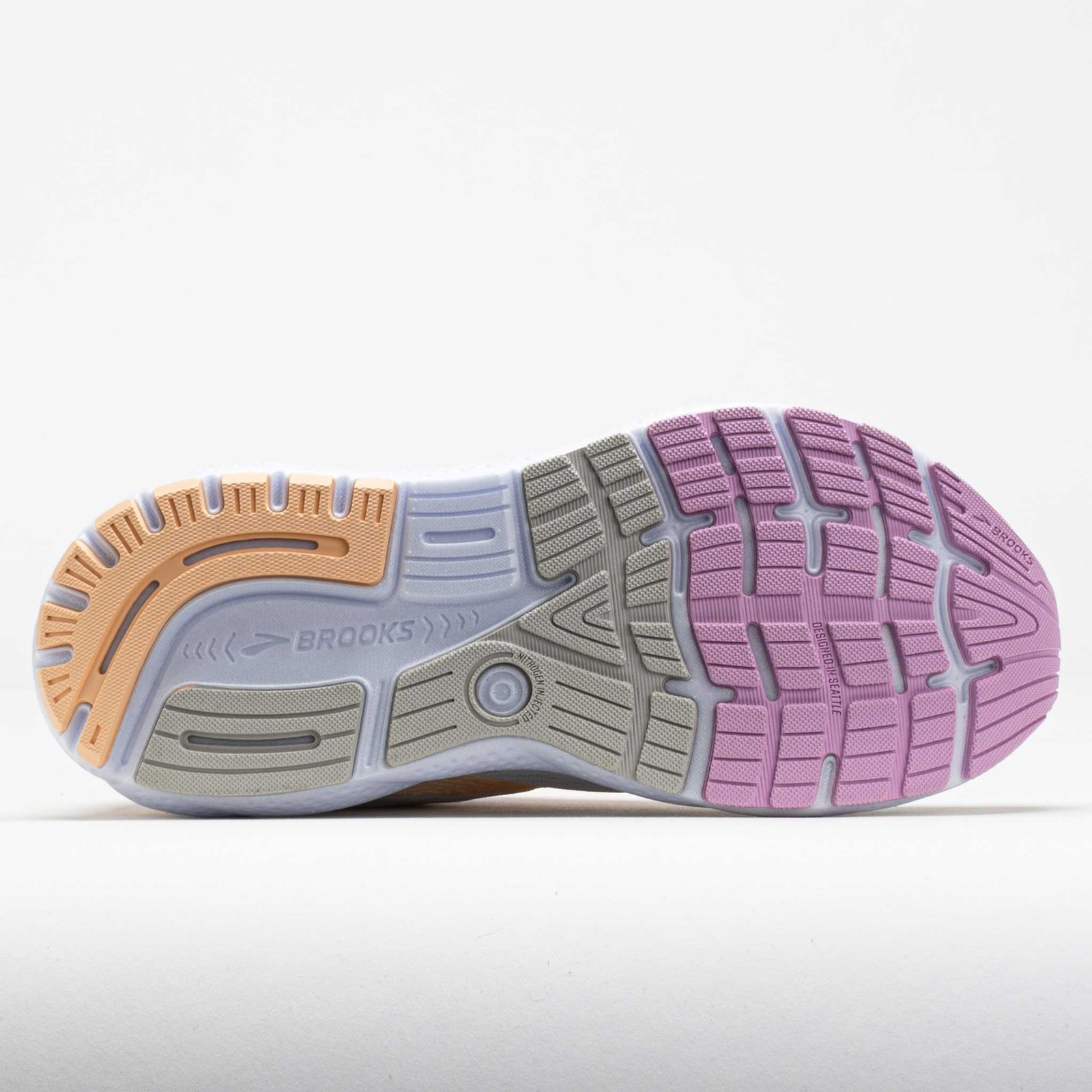 Brooks Ghost 16 Womens White/Grey/Orchid - Image 4