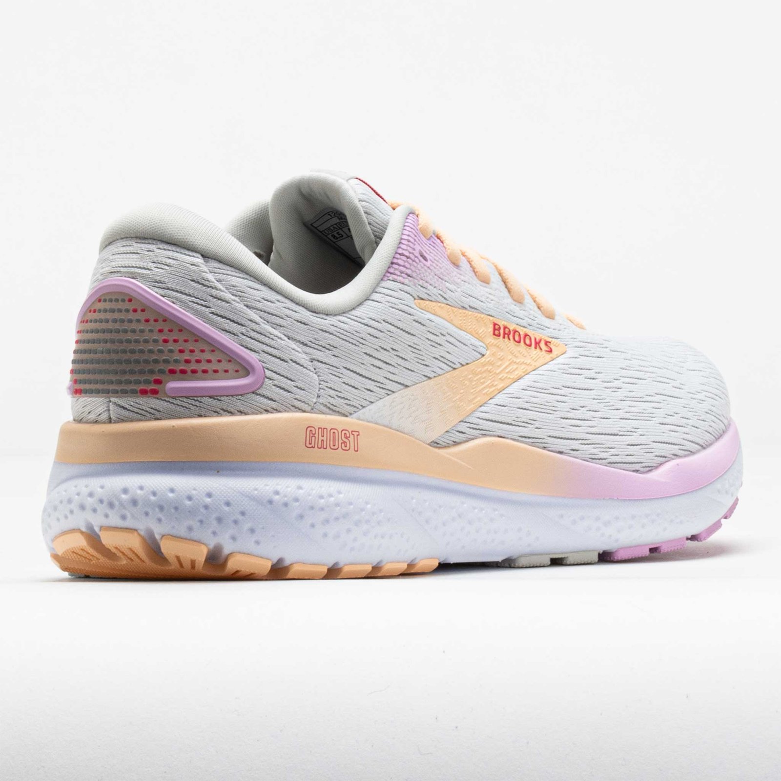 Brooks Ghost 16 Womens White/Grey/Orchid - Image 6