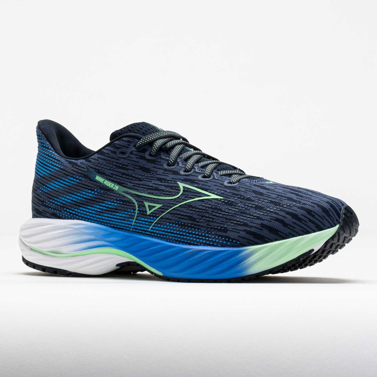 Mizuno Wave Rider 28 Mens Vintage Indigo/Neo Mint - Image 5