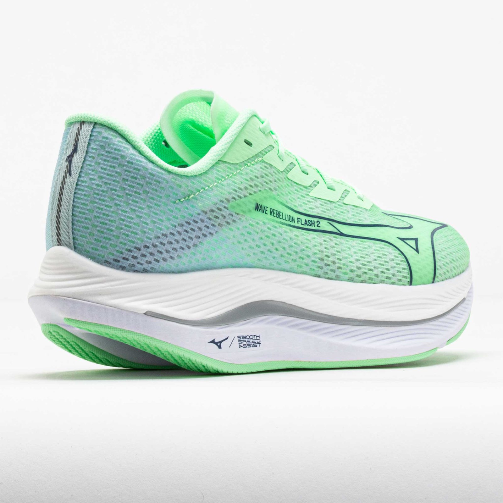 Mizuno Wave Rebellion Flash 2 Mens Neo Mint/Vintage Indigo - Image 6