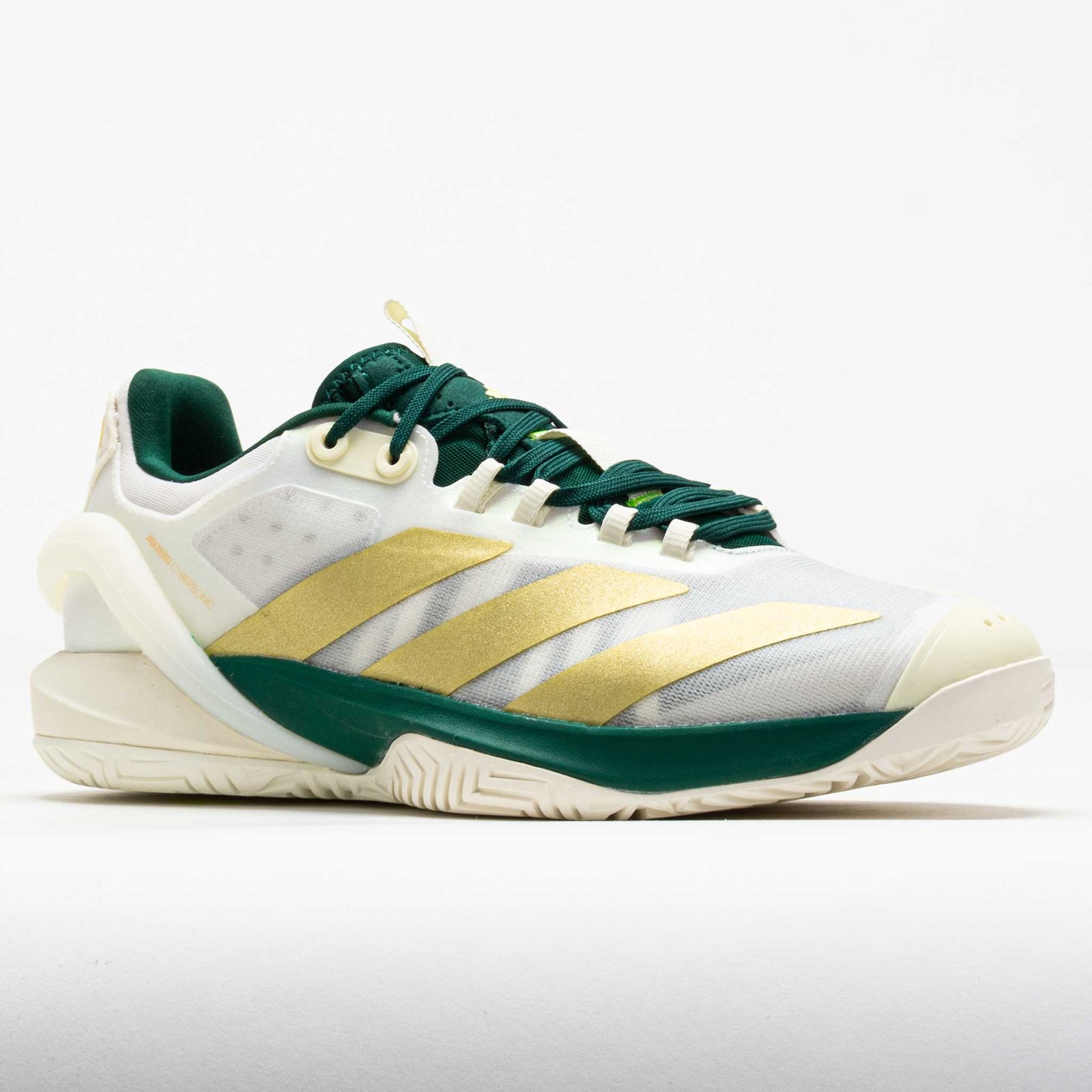 adidas Adizero Cybersonic 2 Mens White/Gold Metallic/Collegiate Green - Image 5