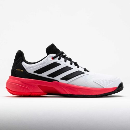 adidas CourtJam Control 3 Mens White/Core Black/Lucid Red