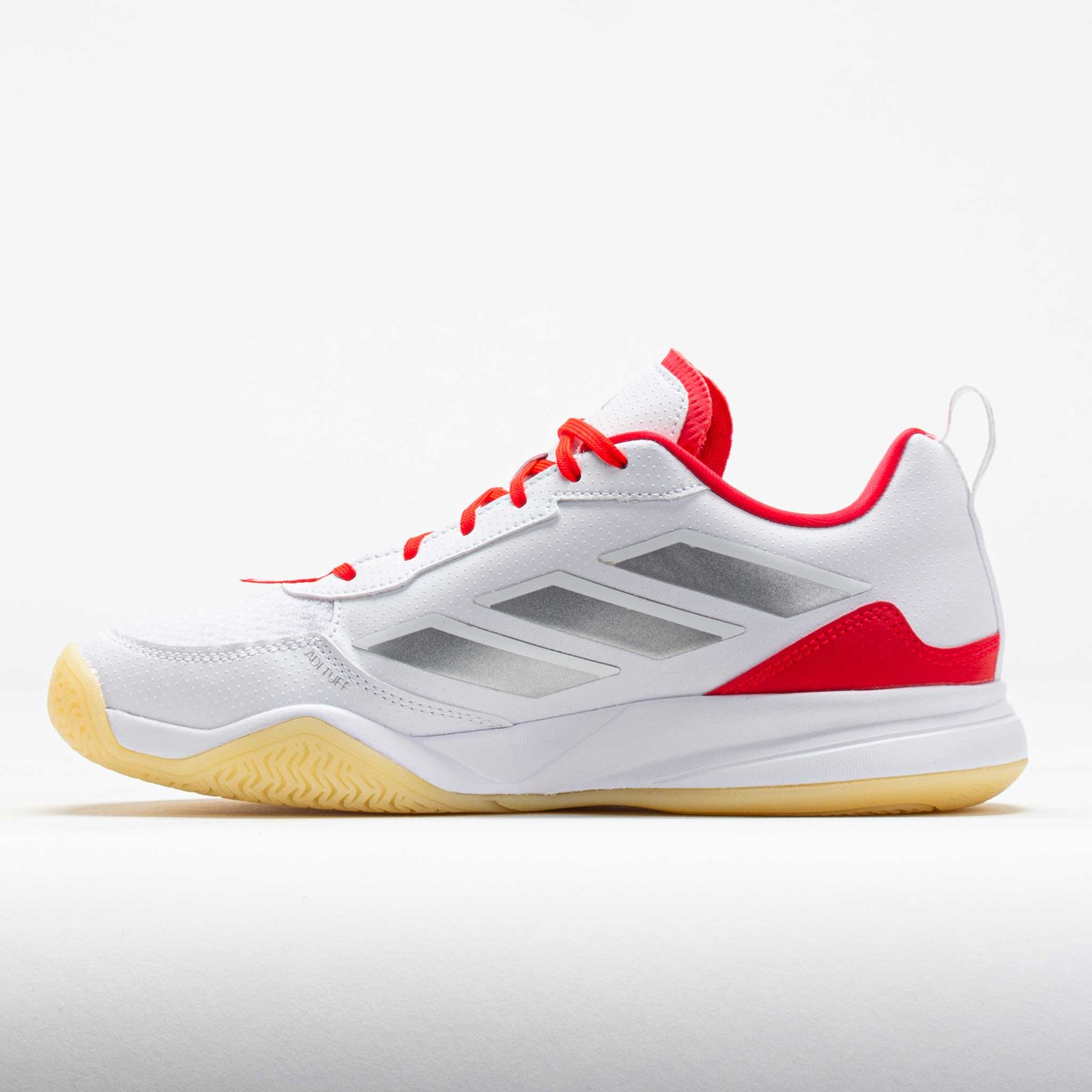 adidas AvaFlash Womens White/Silver Metallic/Lucid Red - Image 2