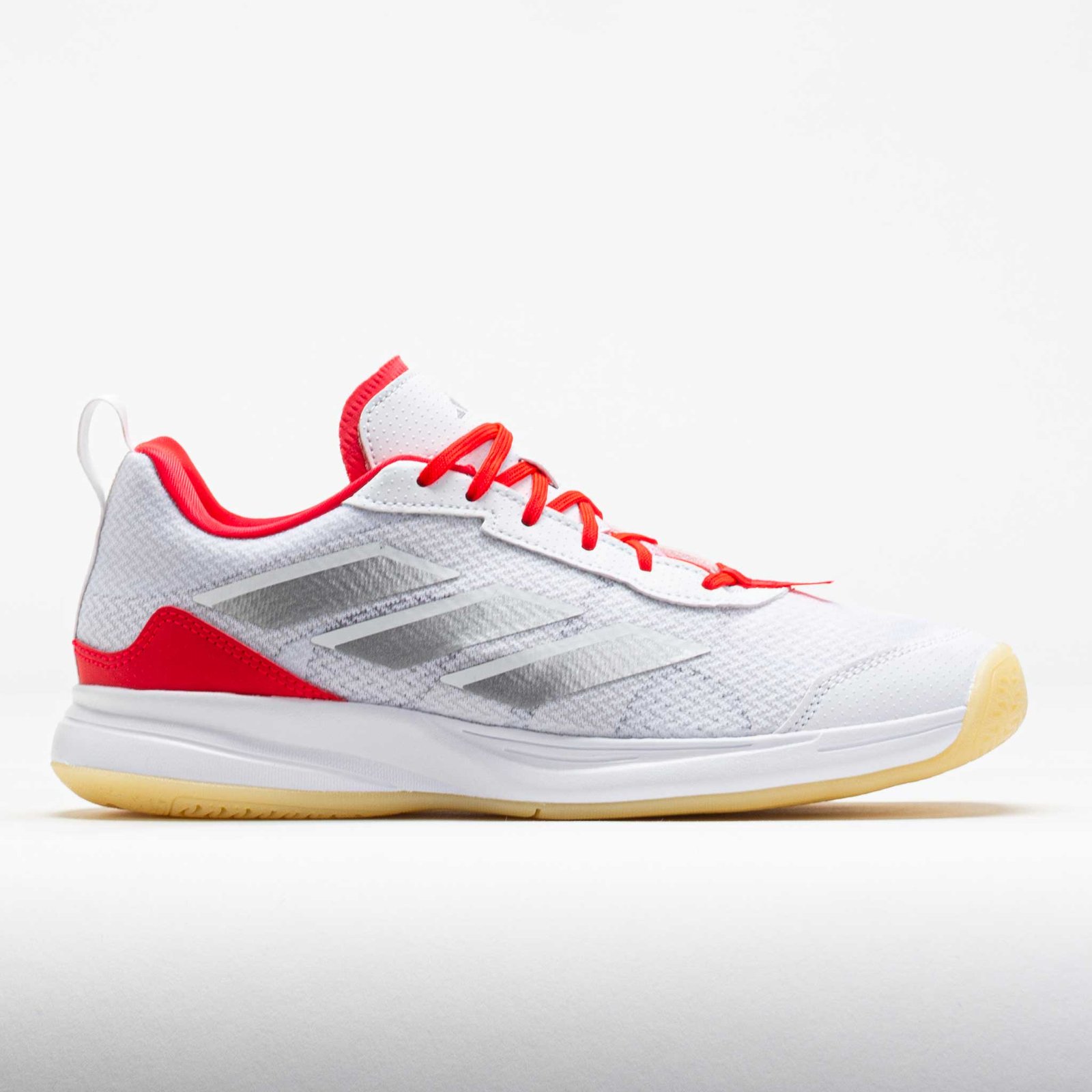 adidas AvaFlash Womens White/Silver Metallic/Lucid Red