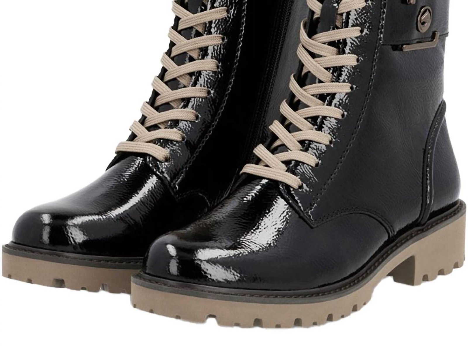 Remonte - Women's Crashlack Patent Leather Lace Up Boots - Image 3