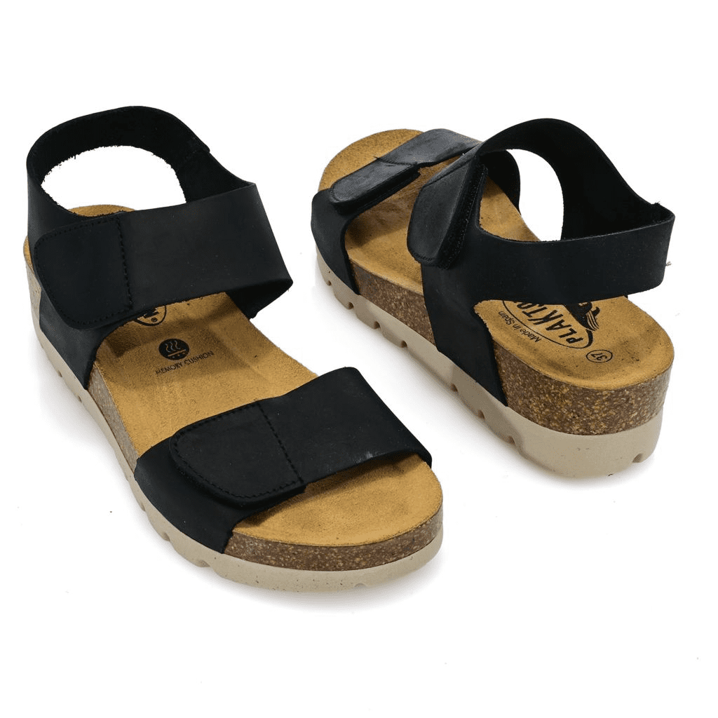 Plakton Compi Leather Wedge Sandals - Image 2