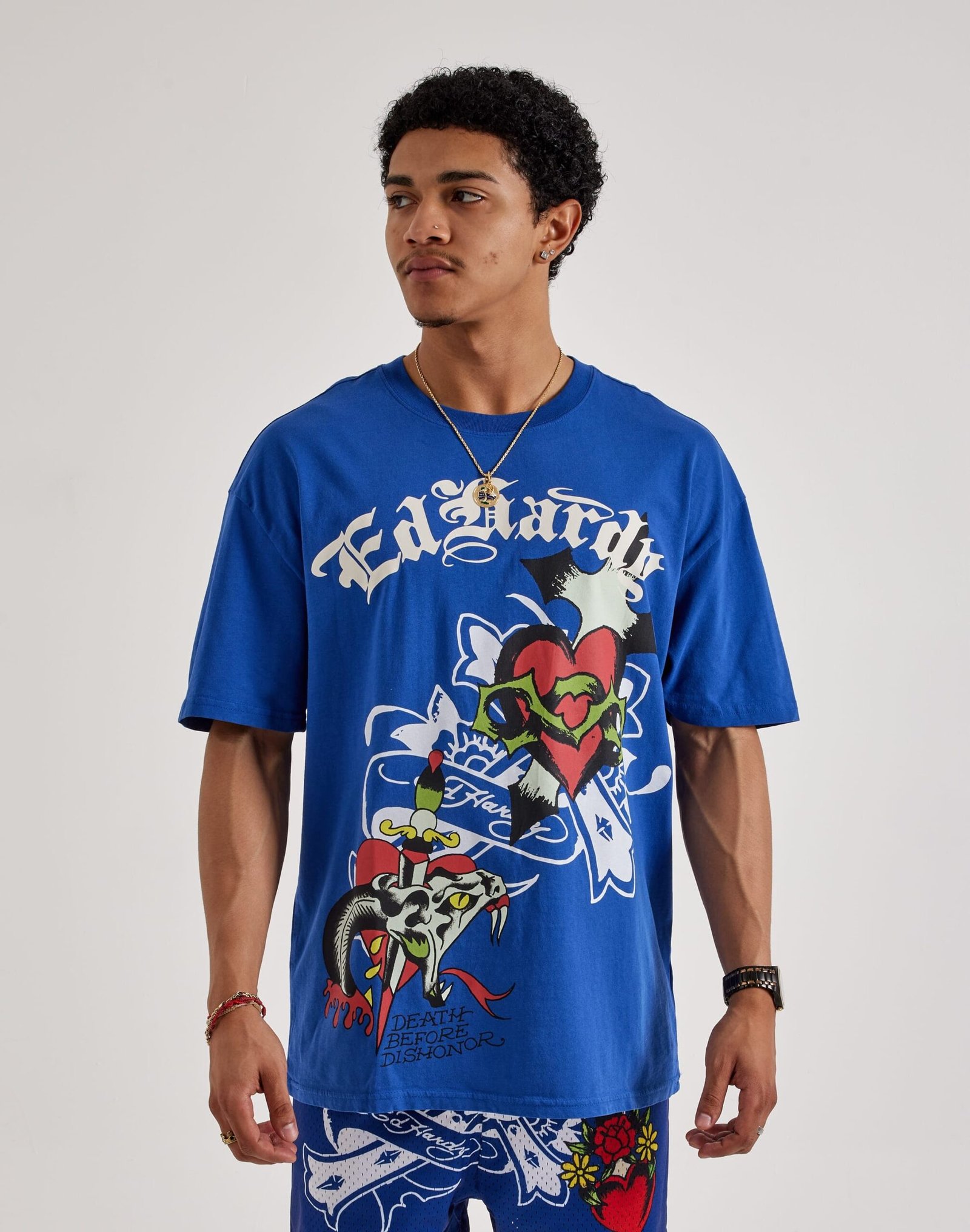 Ed Hardy Cross Heart Boxy Tee