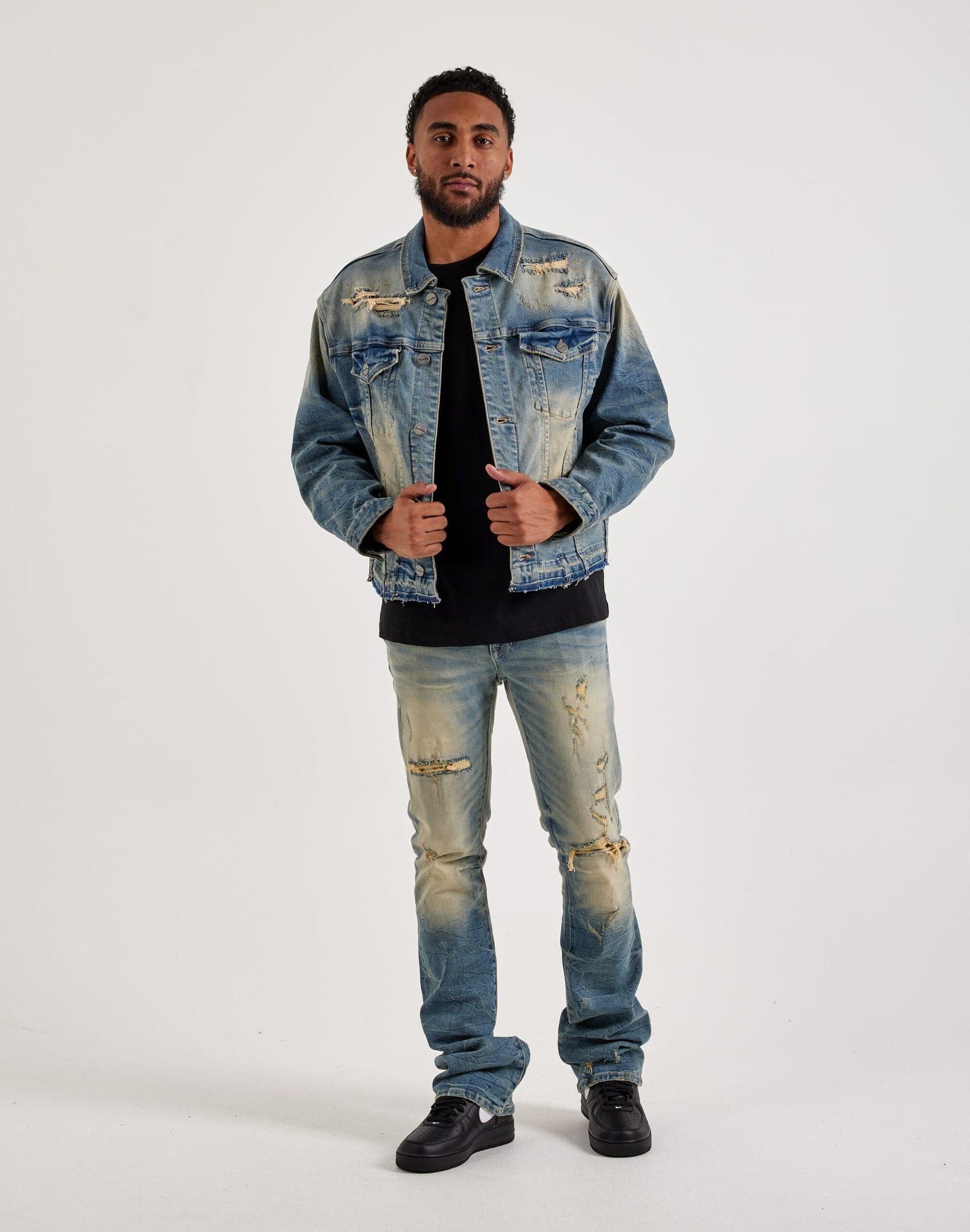 Smoke Rise Distressed Denim Jacket - Image 4