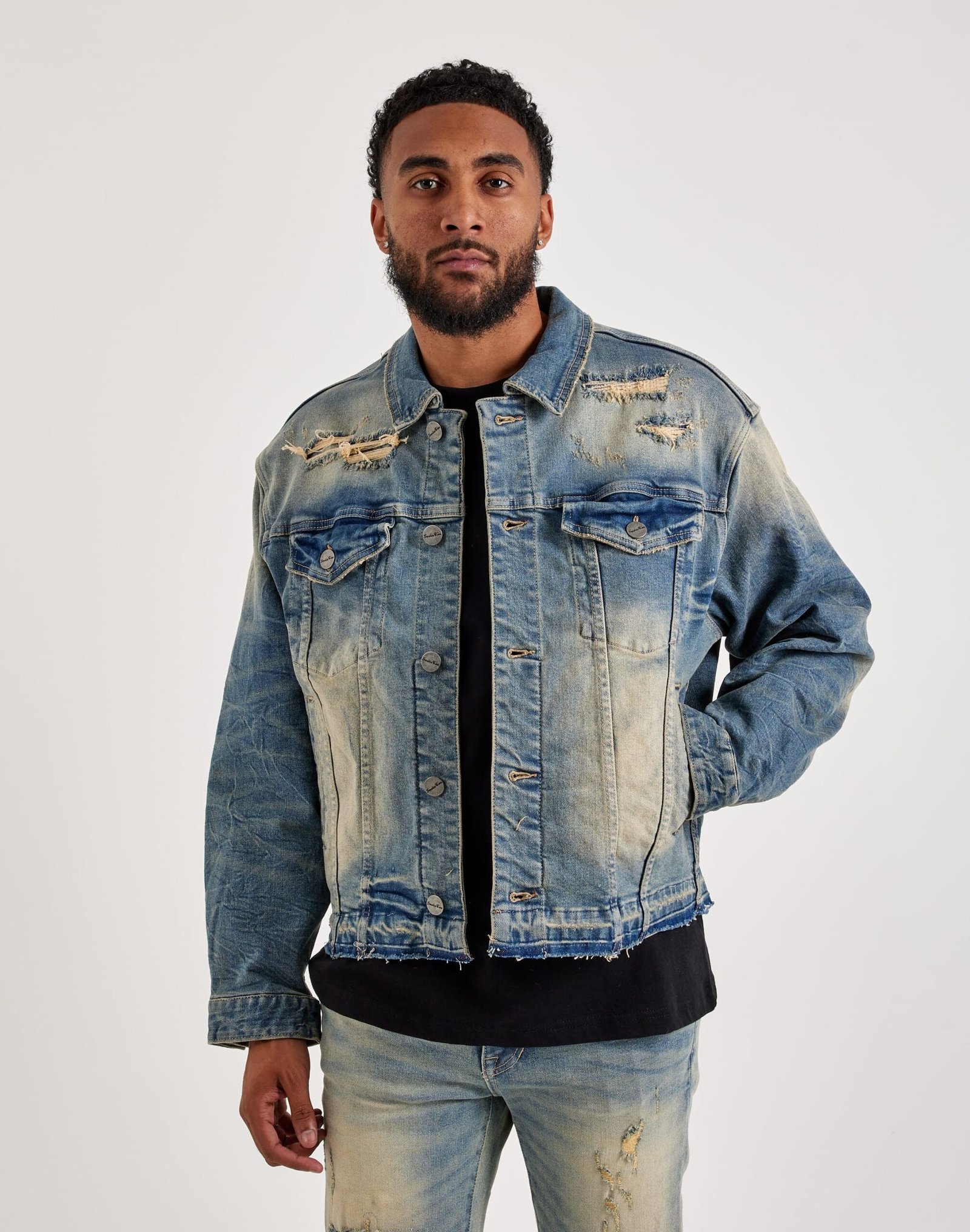 Smoke Rise Distressed Denim Jacket