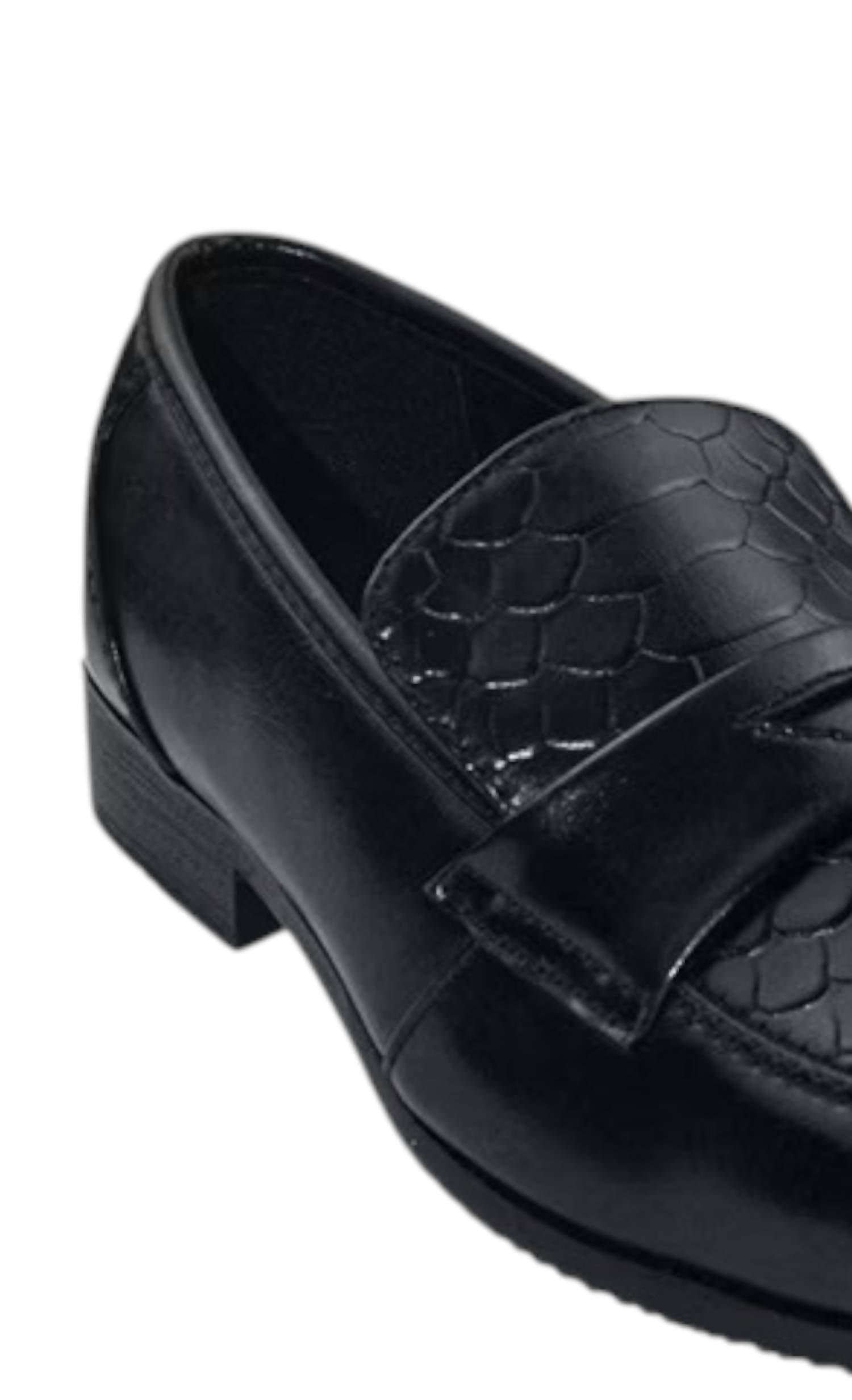 Isaac Mizrahi Live! - Women's Embossed Leather Penny Loafer - Image 3