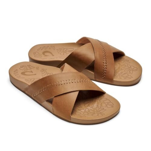 Olukai - Women's Kipe'a 'olu Leather Slide Sandal