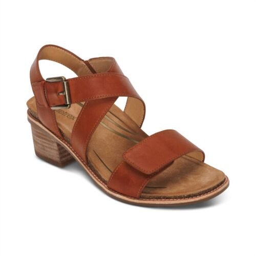 Aetrex - Women's Kristin Adjustable Cross Strap Low Heel Sandals