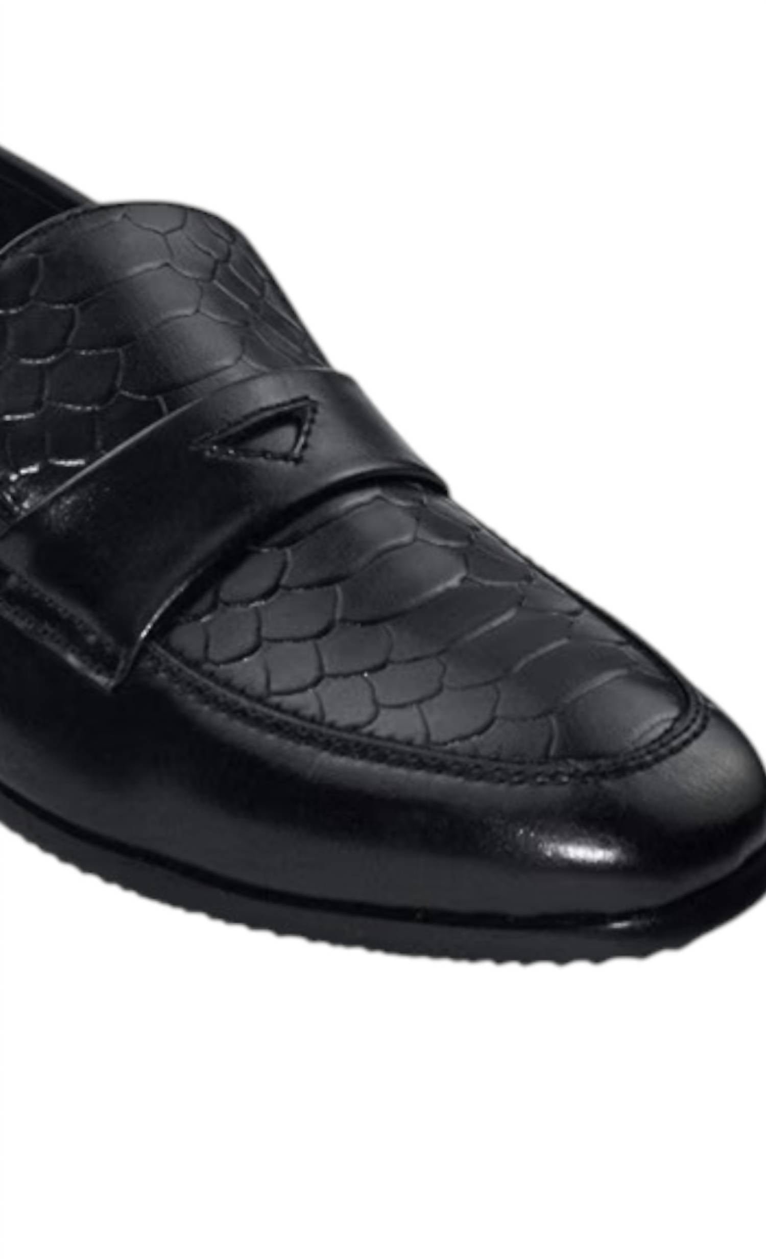 Isaac Mizrahi Live! - Women's Embossed Leather Penny Loafer - Image 2