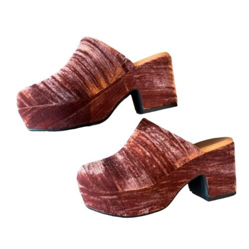 Chocolat Blu - Women's Ginette Velvet Upper Clog