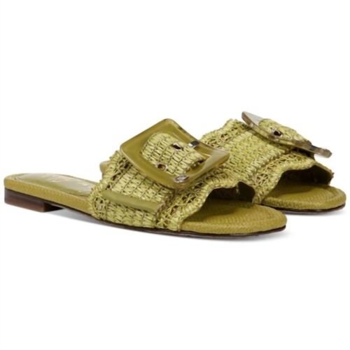 Sam Edelman - Women's Bambi Raffia Buckle Slide Sandals