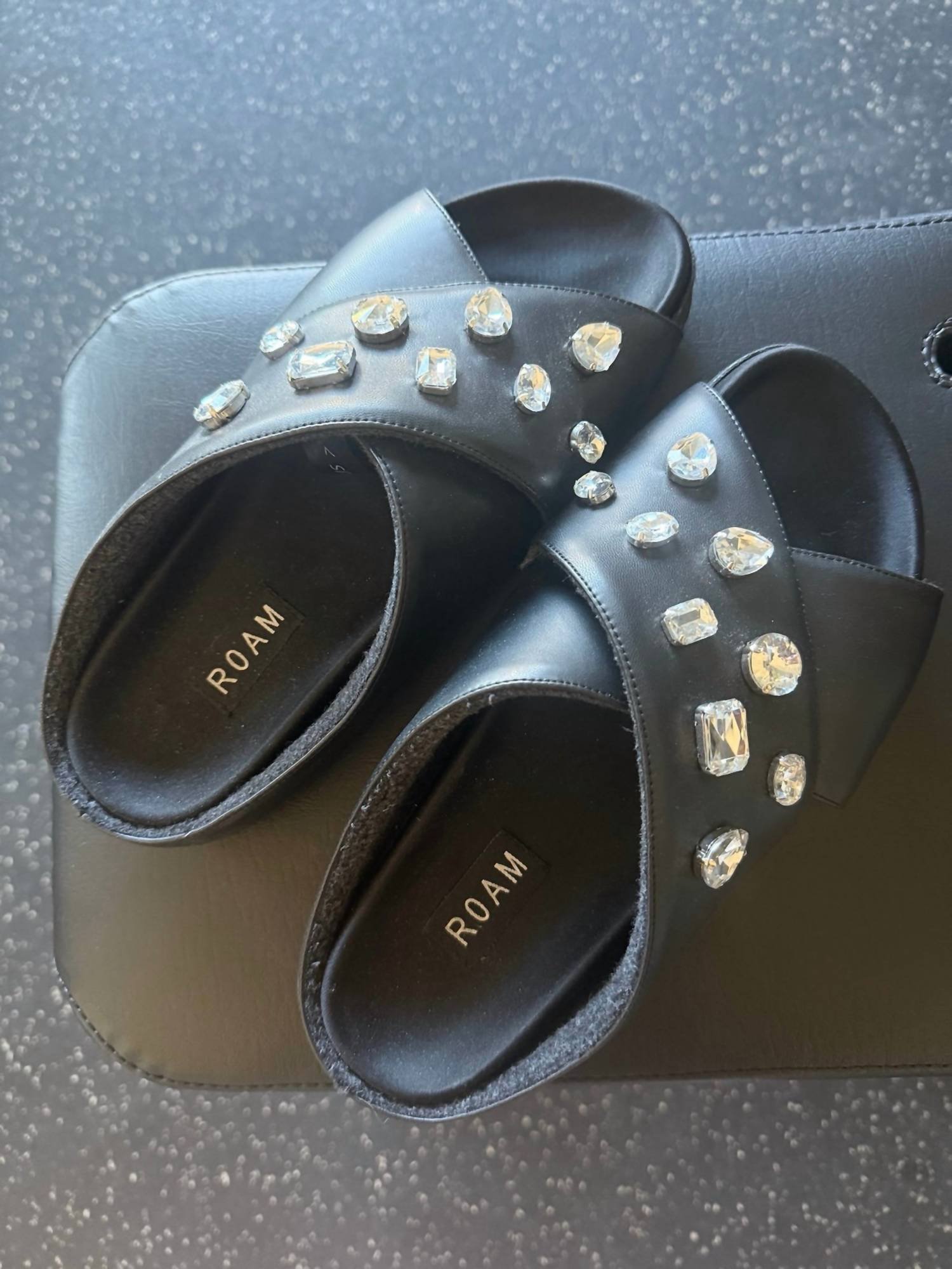 Roam - women's Cross Crystal Sandal - Image 3