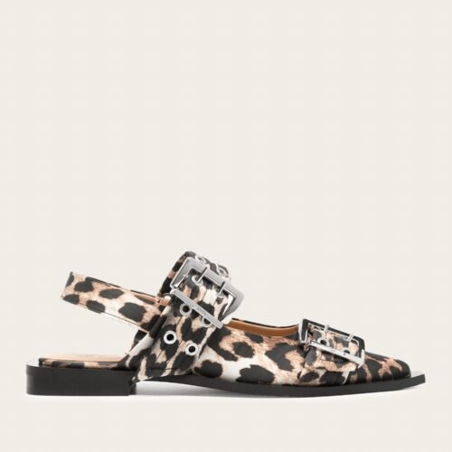 Ganni - Women's Feminine Buckle Ballerina Sandal