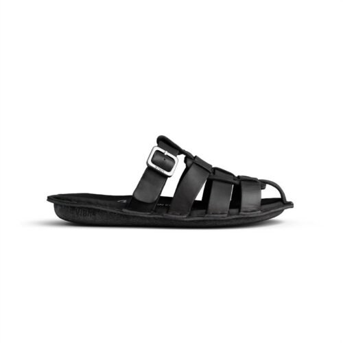 Vibae - Women's Amalfi Leather Preto Sandal